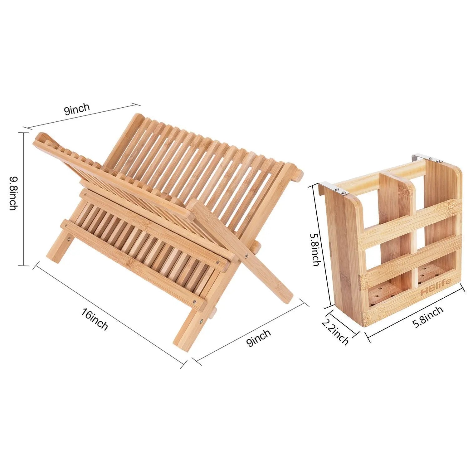 Bamboo Folding Dish Rack for Kitchen Organization EVERYDAY HARMONY