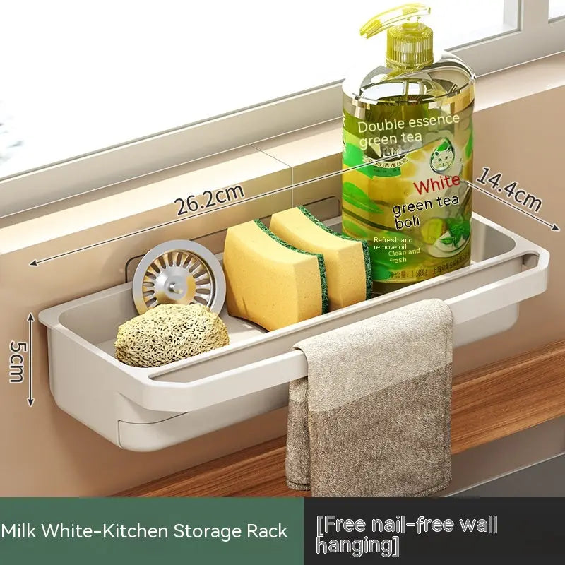 Rag Drain Rack for Kitchen Sink Storage and Organization EVERYDAY HARMONY