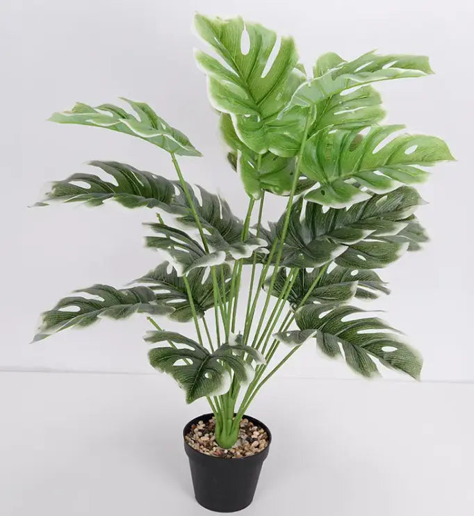 Artificial Flower Green Plant Monstera Plant Flower Indoor EVERYDAY HARMONY