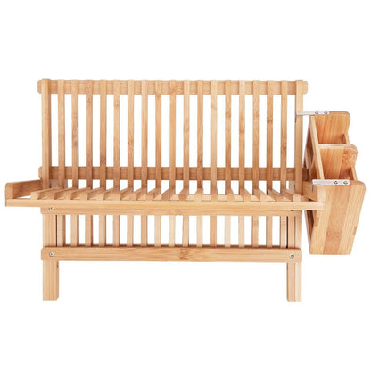 Bamboo Folding Dish Rack for Kitchen Organization EVERYDAY HARMONY