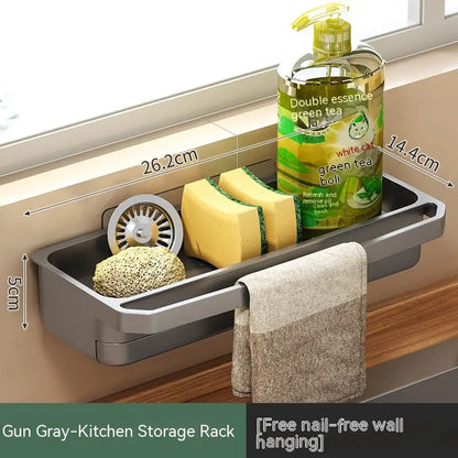 Rag Drain Rack for Kitchen Sink Storage and Organization EVERYDAY HARMONY
