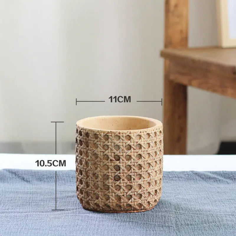 Vintage Cement Flower Pot for Indoor Plant Decor EVERYDAY HARMONY
