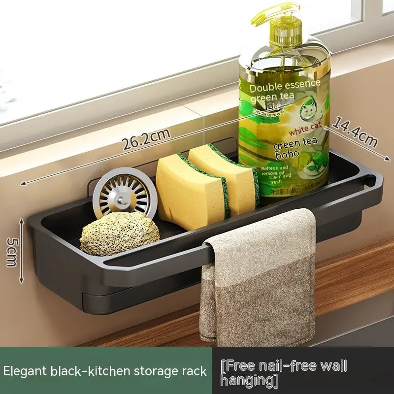 Rag Drain Rack for Kitchen Sink Storage and Organization EVERYDAY HARMONY