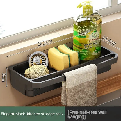 Rag Drain Rack for Kitchen Sink Storage and Organization EVERYDAY HARMONY