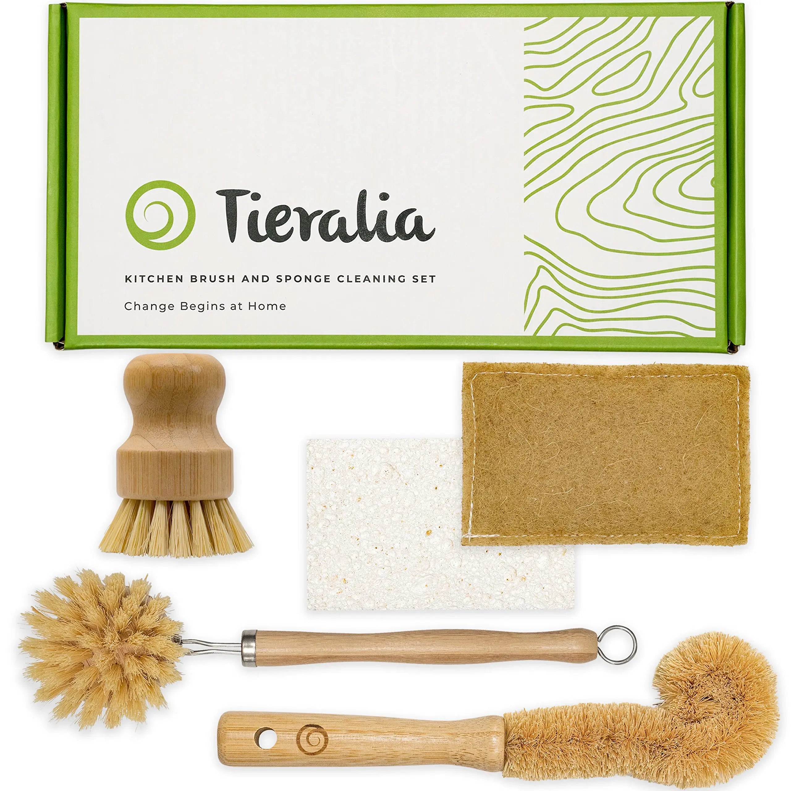Bamboo Kitchen Brush Set (5PCS) EVERYDAY HARMONY